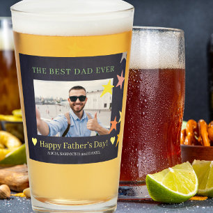 Best Dad Ever keepsake custom photo Glass