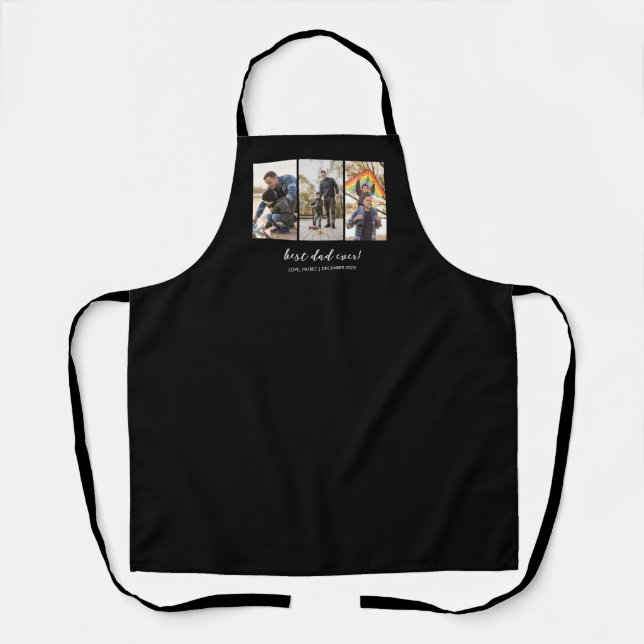 Best Dad Ever Keepsake Multi Photo Apron (Front)