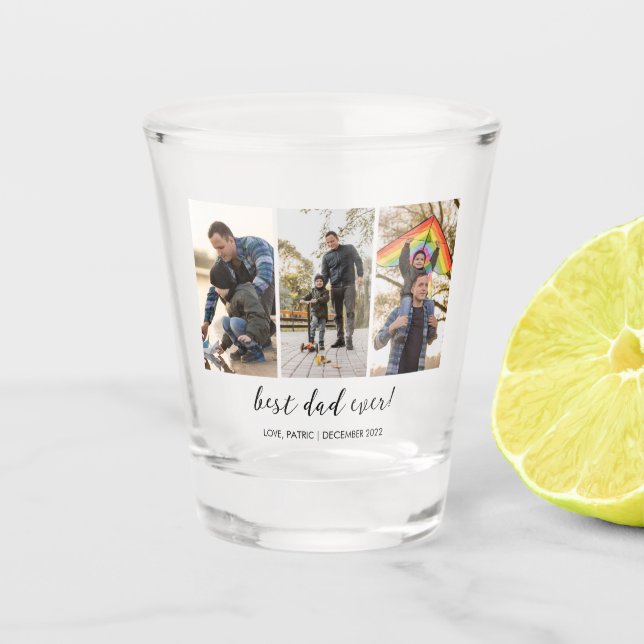 Best Dad Ever Keepsake Multi Photo Glass (Front)