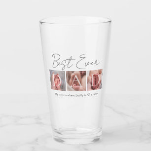 Best Dad Ever Keepsake Multi Photo Glass
