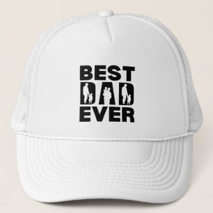 Best Dad Ever Kid Silhouette Trucker Hat