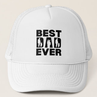 Best Dad Ever Kid Silhouette Trucker Hat