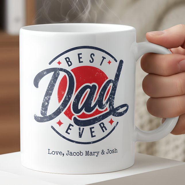 Best Dad Ever Kids Names Coffee Mug (Creator Uploaded)