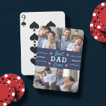 Best Dad Ever | Kids Photo Collage Playing Cards<br><div class="desc">Create a special gift for a beloved dad this Father's Day with these awesome custom playing cards. Design features four square photos of his children,  with "best Dad ever" in the centre.</div>