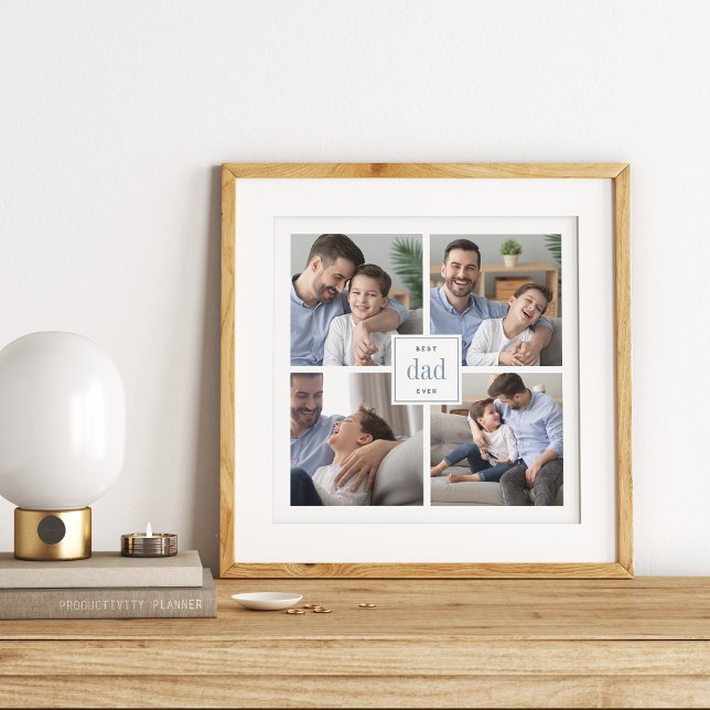 Best Dad Ever Kids Photo Collage Print (Creator Uploaded)
