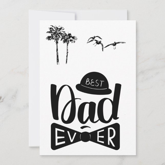 Best dad ever l Modern father's day Holiday Card (Front)