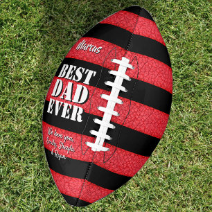 Best Dad Ever Leather Print Father`s Day Football