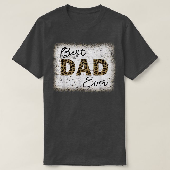 Best Dad Ever Leopard Cheetah, Father Mother Match T-Shirt (Design Front)