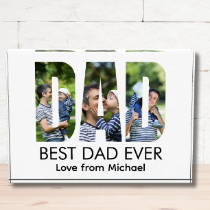 Best Dad Ever Letter Photo Block