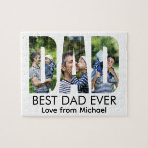 Best Dad Ever Letter Photo Jigsaw Puzzle