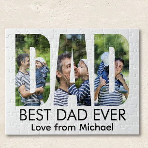 Best Dad Ever Letter Photo Jigsaw Puzzle