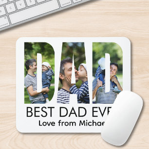 Best Dad Ever Letter Photo Mouse Pad