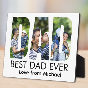 Best Dad Ever Letter Photo Plaque