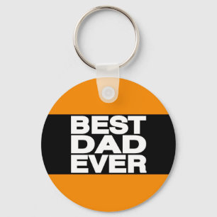 Best Dad Ever Lg Orange Key Ring