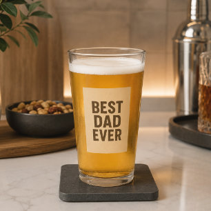 Best Dad Ever ☕ Meaningful gift for Fathers 💙 Glass
