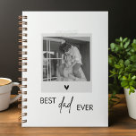 Best Dad Ever Minimalistic Photo  Notebook<br><div class="desc">Celebrate the best dad ever with our minimalistic photo notebook! This sleek and modern design features the heartfelt message "Best Dad Ever" along with a customisable space for your favourite photo, making it a personalised notebook that’s both stylish and functional. Perfect for jotting down notes, ideas, or plans, this high-quality...</div>