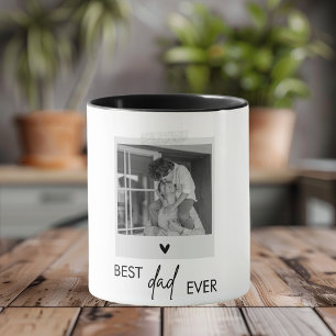 Best Dad Ever Minimalistic Photo   Personalised Mug