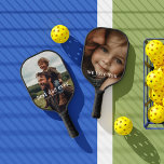 Best Dad Ever | Modern 2 Photo  Pickleball Paddle<br><div class="desc">Customise this unique pickleball paddle featuring "Best Dad Ever" and your custom message. Keep "We Love You" as is or change to your custom endearment. All colours can be changed. Add your choice of personalisation. It will become a treasured keepsake. Use the design tools to choose any background colour, add...</div>