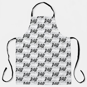 Best Dad Ever Modern Black and Grey Grunge Apron