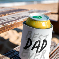 Best Dad Ever Modern Black and Grey Grunge
