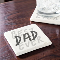 Best Dad Ever Modern Black and Grey Grunge