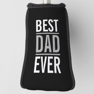 Best Dad Ever Modern Black Golf Head Cover
