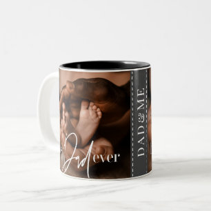 Best Dad Ever Modern Classic Simple Elegant Photo Two-Tone Coffee Mug