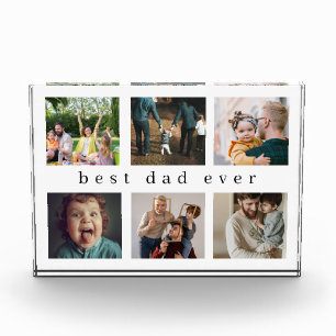 Best Dad Ever Modern Collage Photo Block