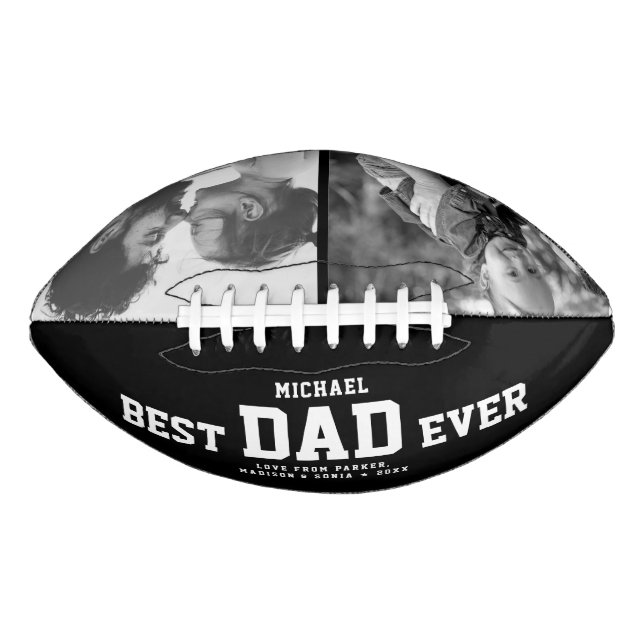 BEST DAD EVER Modern Cool Football Custom Football (Front)