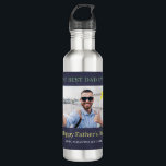 Best dad ever modern custom photo father  710 ml water bottle<br><div class="desc">Personalise this useful and cute water bottle with your custom photo and make it a keepsake Father's Day gift for your dad!            You can easily modify the text and replace the picture with your own!</div>