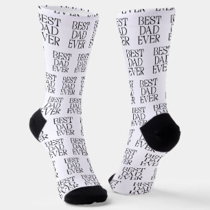 Best Dad Ever Modern Father's Day Elegant Socks