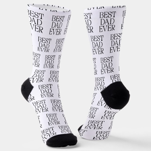 Best Dad Ever Modern Father's Day Elegant Socks (Angled)