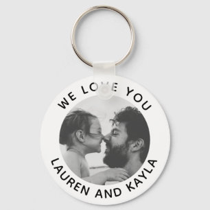 Best Dad Ever Modern Minimal Photo Father Cool Key Ring