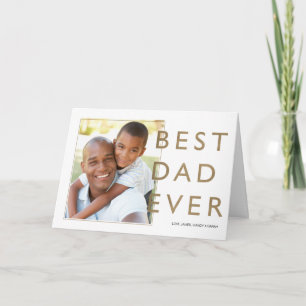 Best Dad Ever, Modern, Minimal Typographic Photo Card