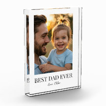 Best Dad Ever | Modern Minimalist Photo Keepsake
