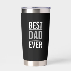 Best Dad Ever   Modern Navy Blue Insulated Tumbler