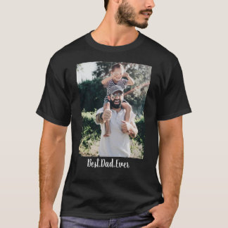 Best Dad Ever Modern Photo Collage T-Shirt