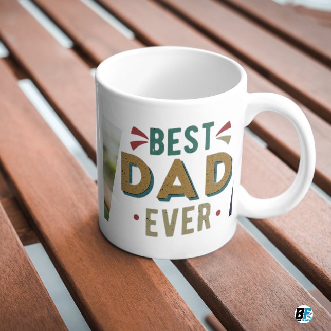 Best Dad Ever Modern Photo  Father's Day Mug (Creator Uploaded)