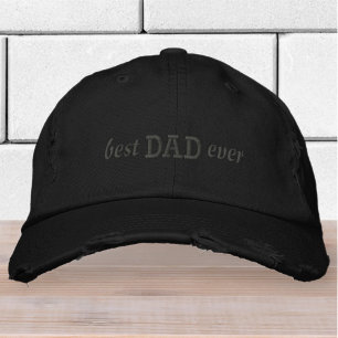 Best Dad Ever Modern Simple Typography Embroidered Hat