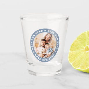 Best Dad Ever Modern Star Custom Photo Shot Glass