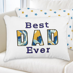 Best Dad Ever Modern Text Father's Day Decorative Cushion