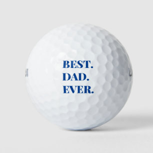 Best Dad Ever Modern Typography Golf Balls