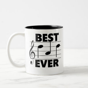 Best DAD Ever Music Gifts Two-Tone Coffee Mug