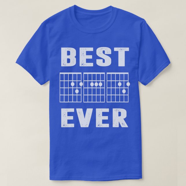 Best Dad Ever Music Guitar Musician Fathers Day Fo T-Shirt (Design Front)