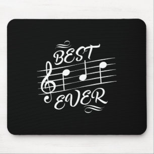 Best Dad Ever Music Notes Musician Fathers Day Mouse Pad
