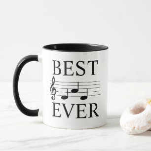 Best Dad Ever Musician Music Notes Treble Clef Mug