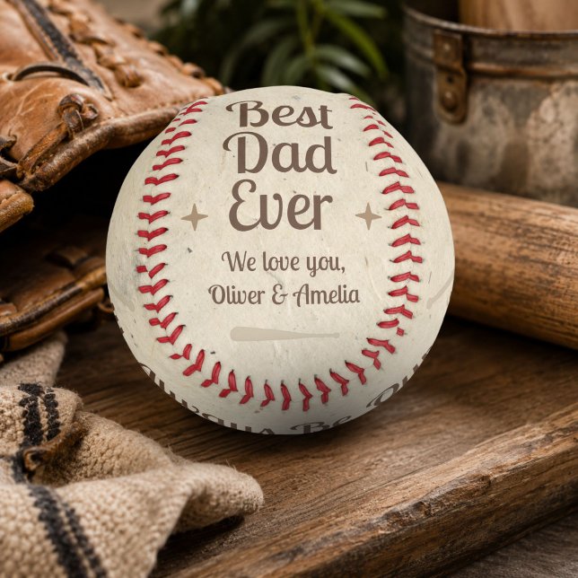 Best Dad Ever MVP Keepsake Gift Baseball (Creator Uploaded)