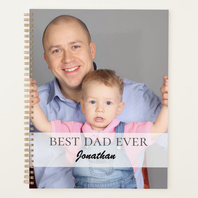 Best Dad Ever Name Quote Family Design Planner (Front)