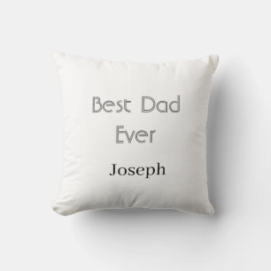 Best dad ever name simple minimal father's dayname cushion