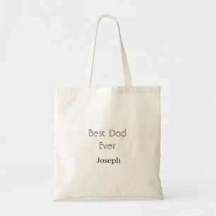 Best dad ever name simple minimal father's dayname tote bag